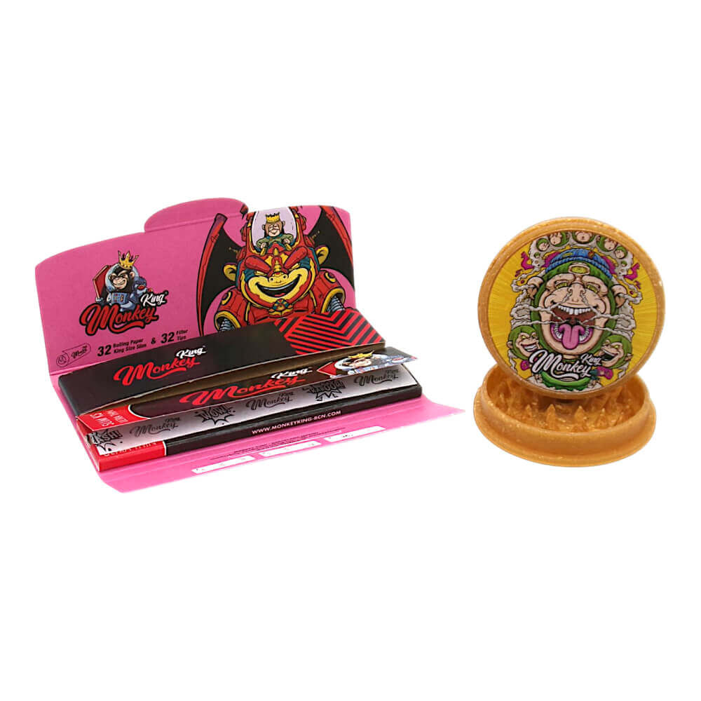 Mortalhas Monkey King Rolling c/filtros e Grinders