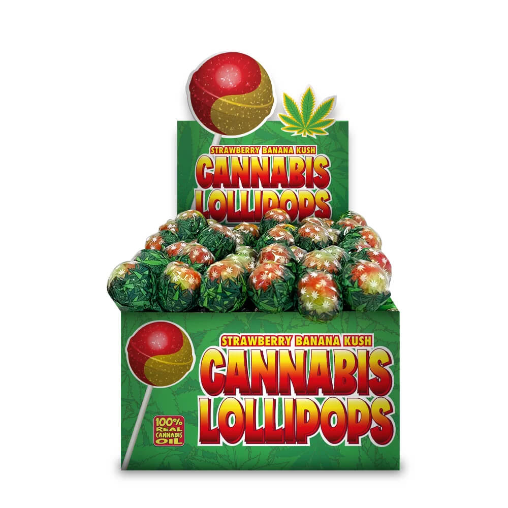 The Hempy Lab Cannabis Lollipops Strawberry & Banana