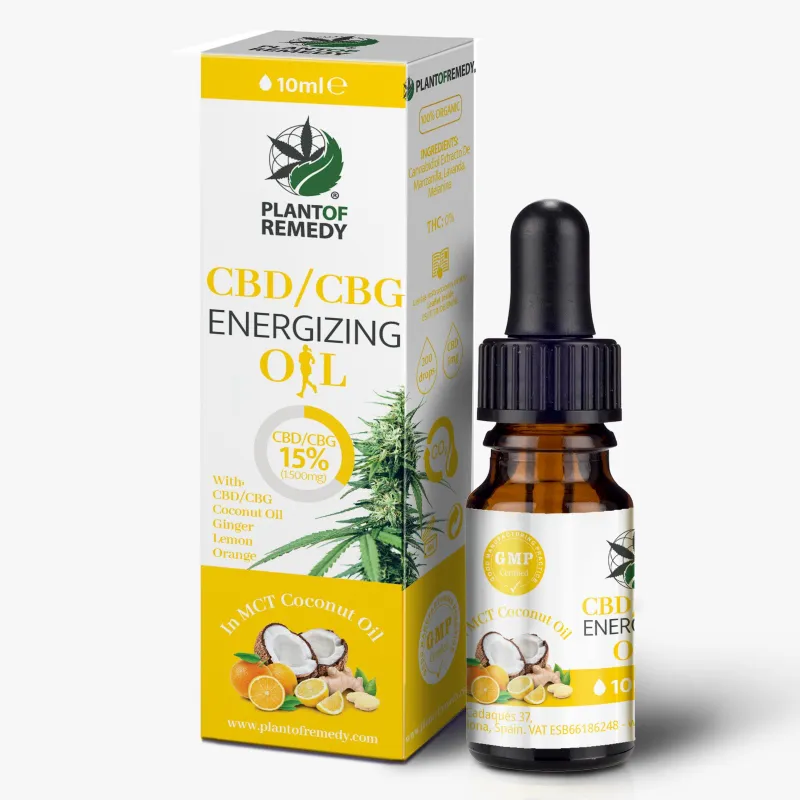 Óleo de Coco 15% CBD 15% CBG Energizante 10 ml | Plant of Remedy