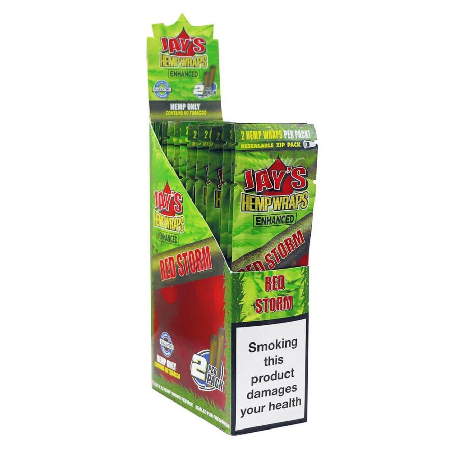 Juicy Jay’s Hemp Wraps Red Storm Cherry Pie com Terpenos Infundidos