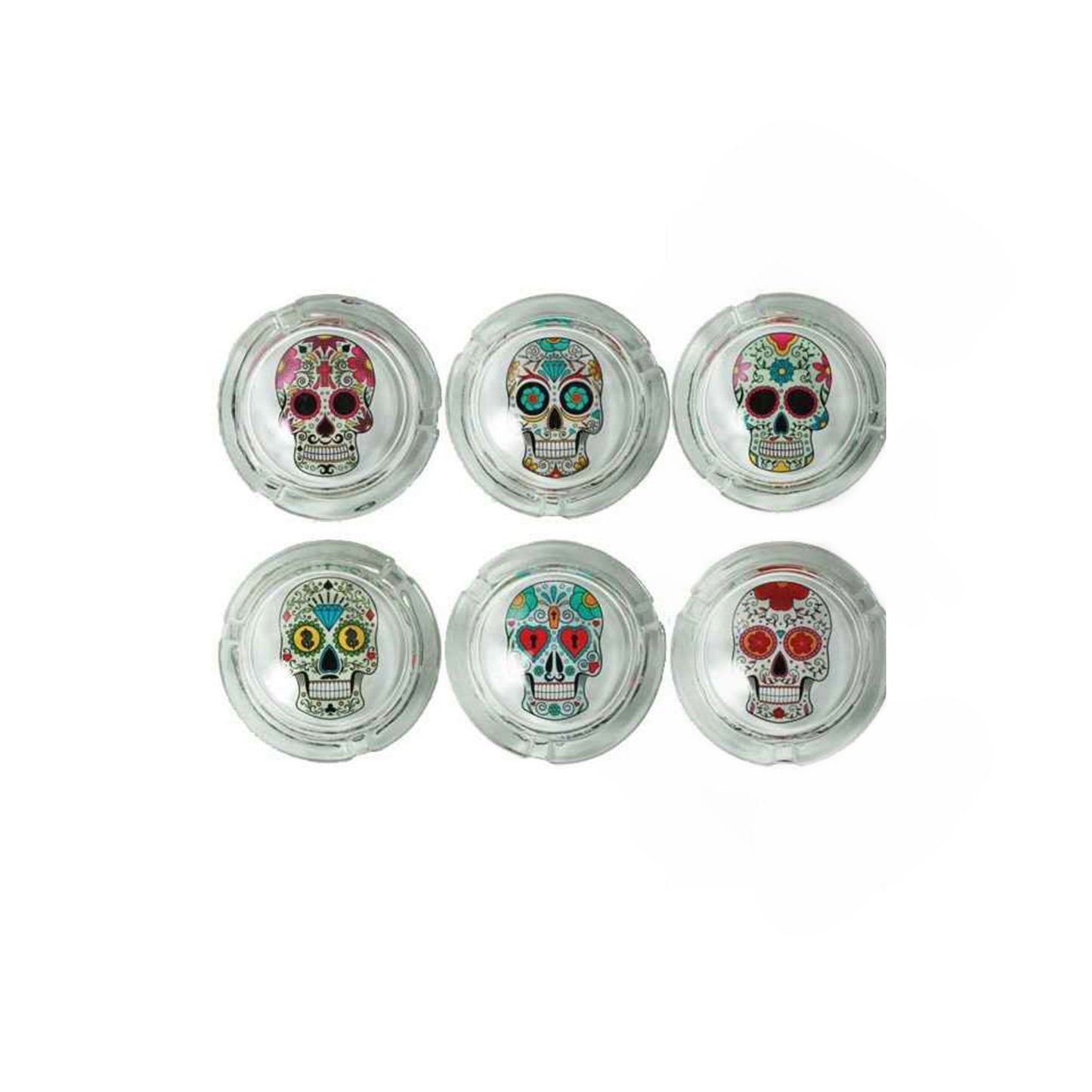 Cinzeiro de vidro “Mexican Skulls”