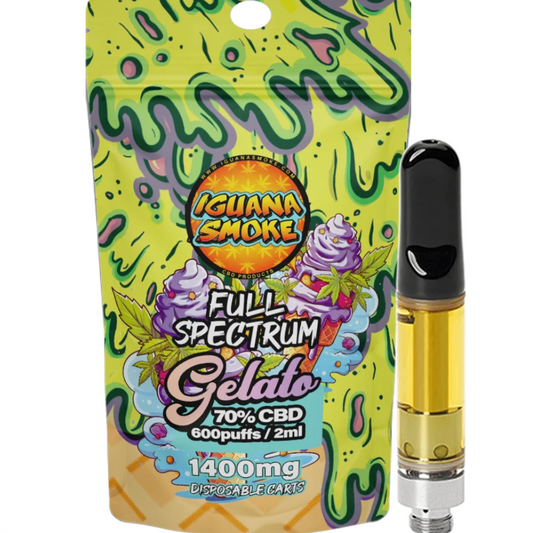 Kit Vaporizador CBD Full Spectrum 70% Gelato 1 ml | Bateria + Cartucho