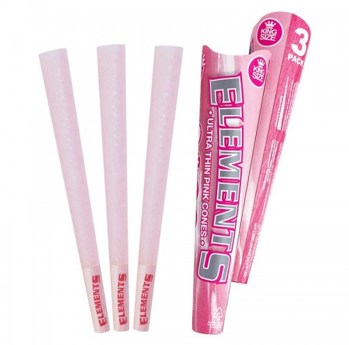 Cones Pré-Enrolados Pink Elements – King Size