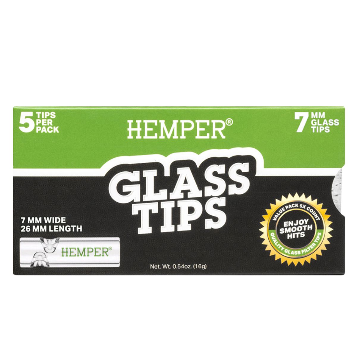 Hemper Filtros de Vidro 7 mm – Embalagem de 5 Unidades