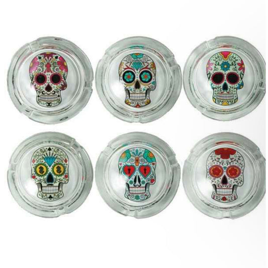 Cinzeiro de vidro “Mexican Skulls”