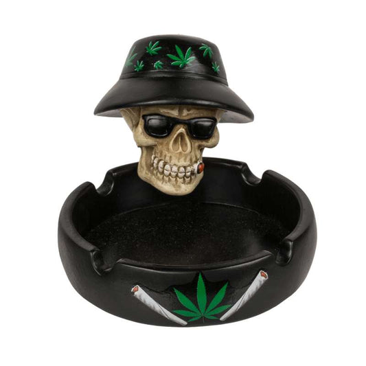 Cinzeiro de resina de caveira 17 cm