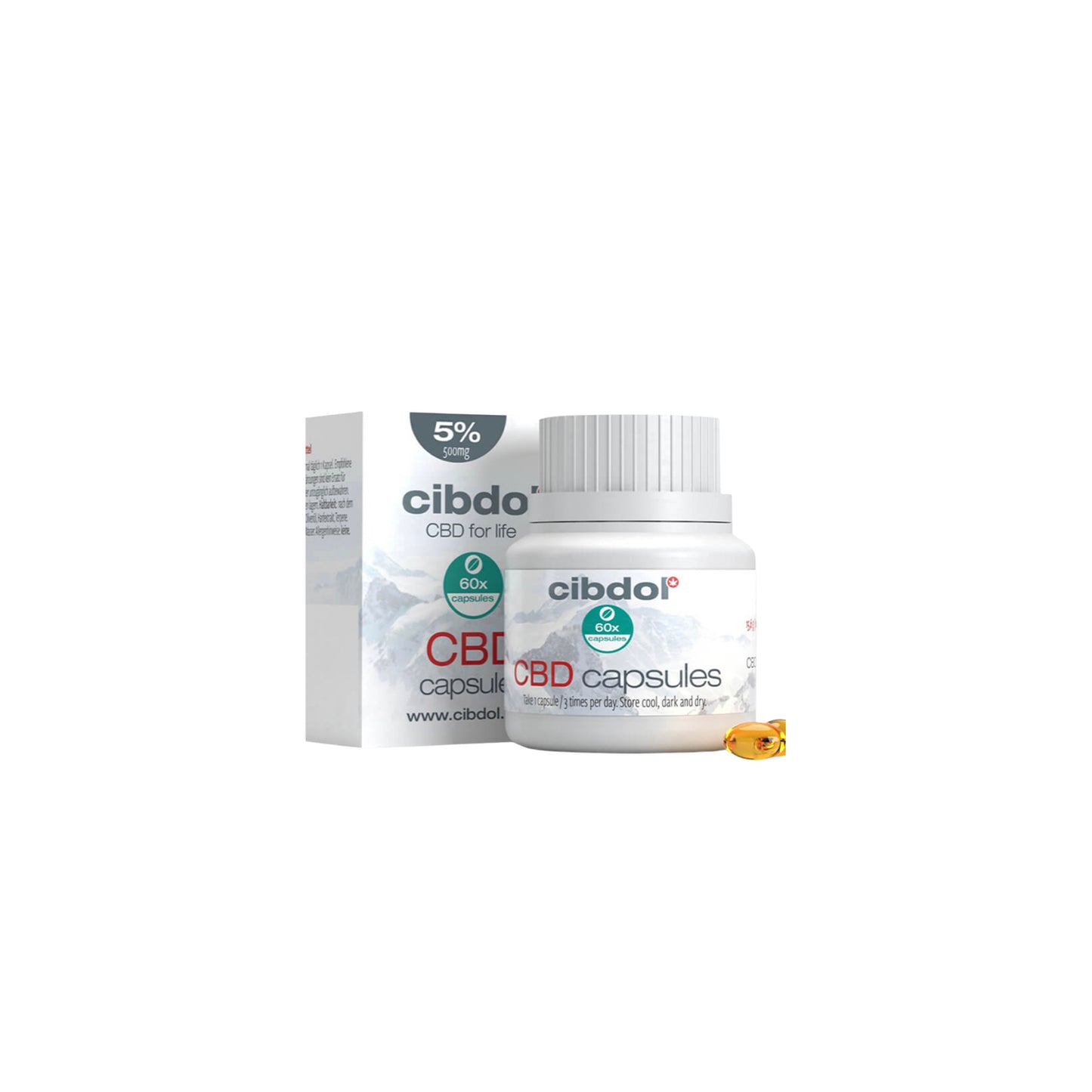 Cápsulas Softgel Cibdol 5% CBD 500mg (60 cápsulas)