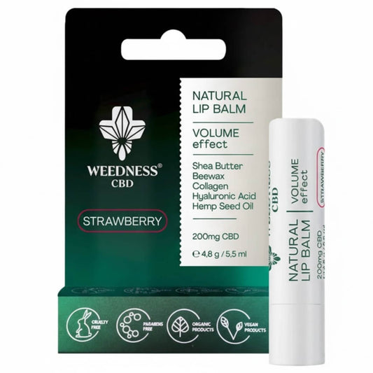 Bálsamo Labial CBD Morango 4% (4,8g) | Weedness | Portuguese Clouds